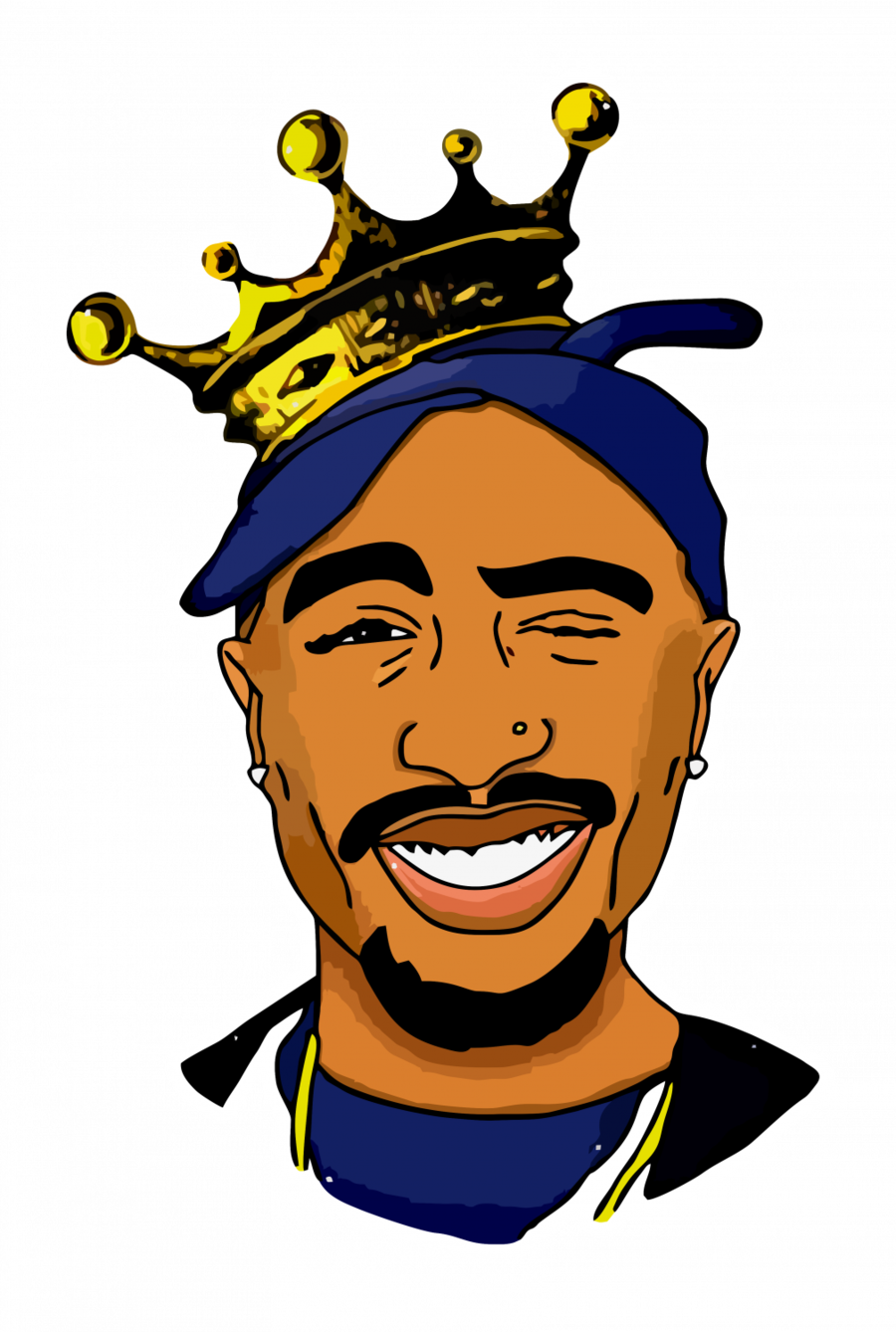 2pac Drawing Clipart Tupac Shakur Drawing - Thug Life Tupac Dessin (900x1338)