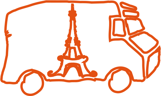 Bonjour Creperie Food Truck Draw - Bonjour Creperie Food Truck Draw (552x328)