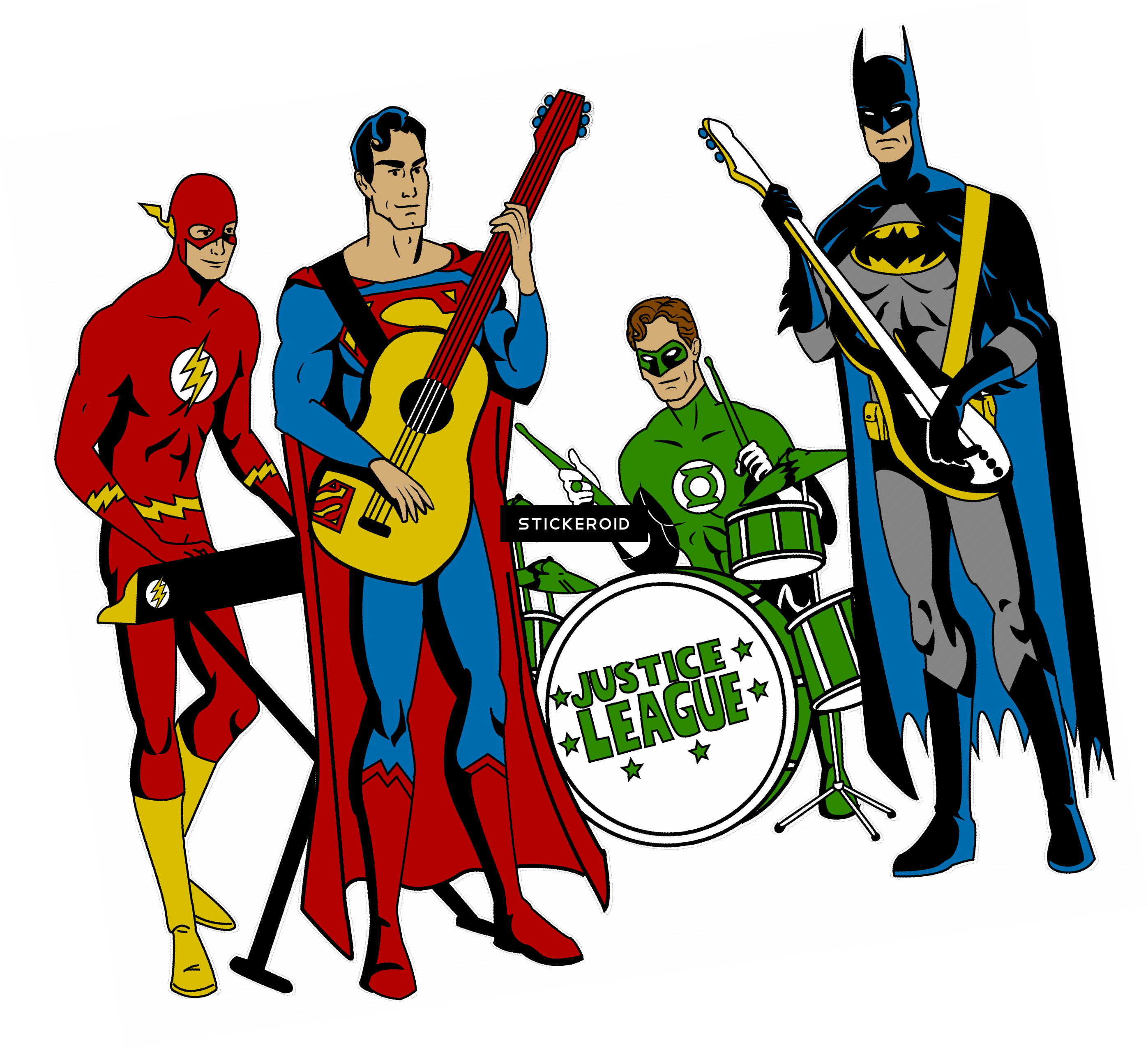 Rock Band Music - Camisetas Liga Dela Justicia (2794x2551)