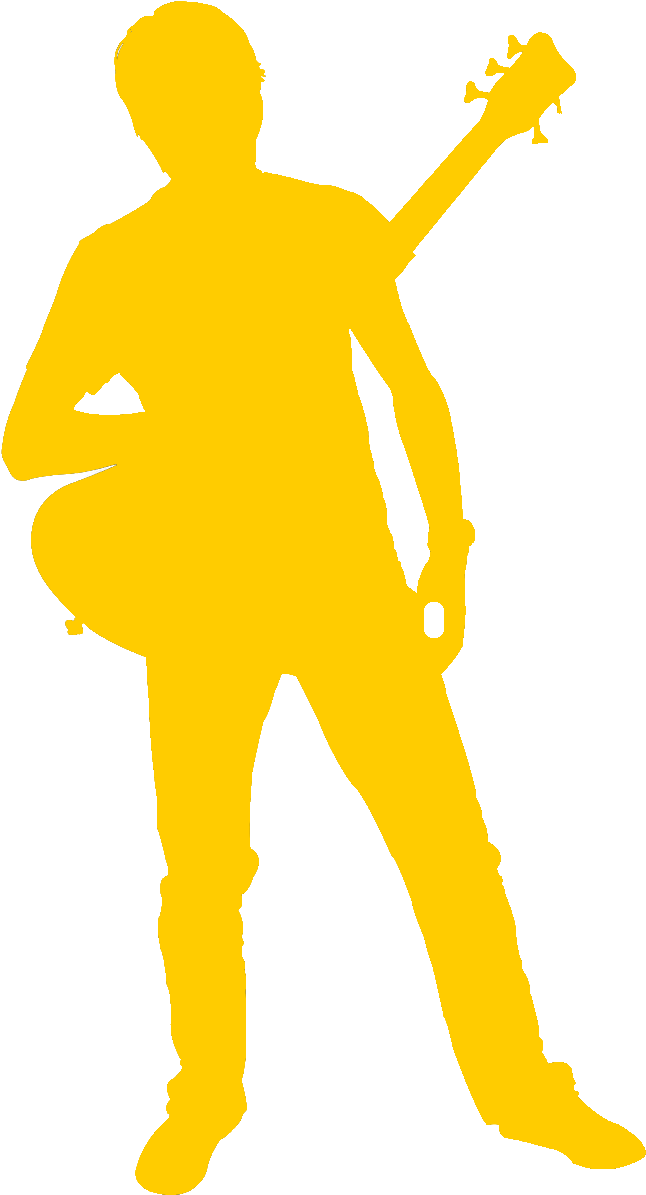 Live Music Acts - Solo Guitarist Stencil (669x1201)
