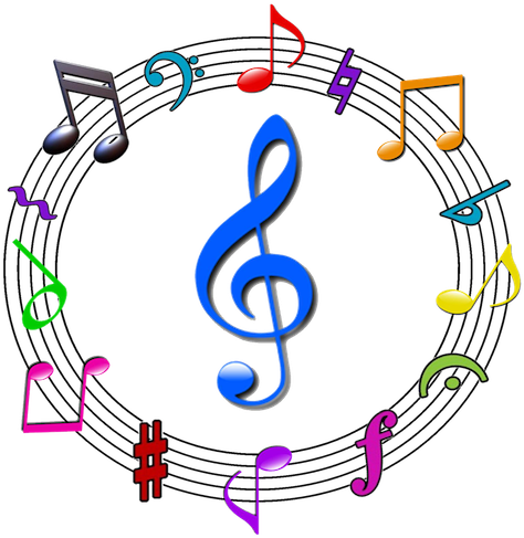 Colorful Music Notes Symbols (510x510)