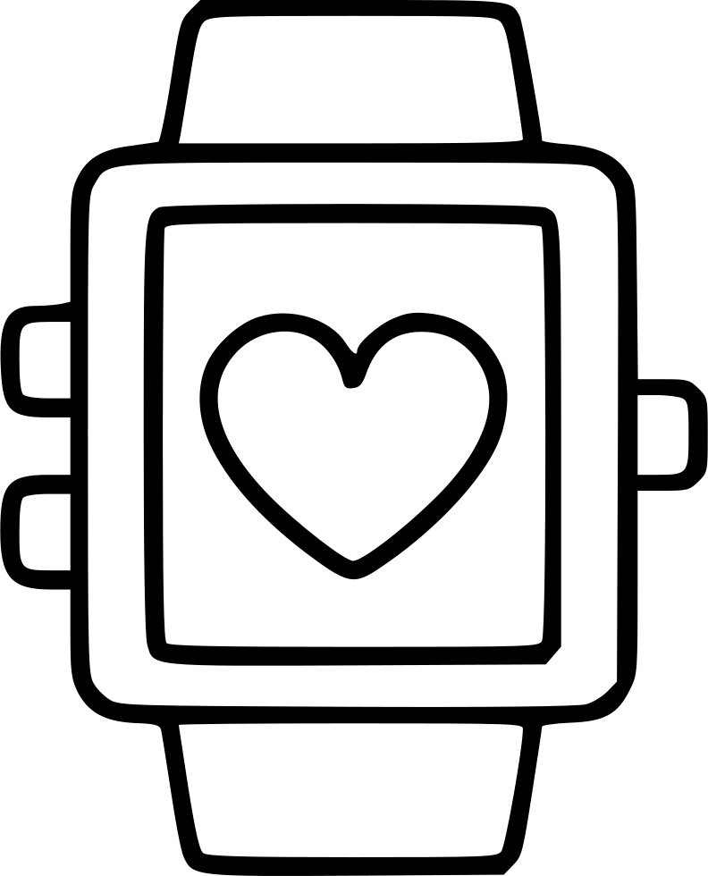 Smartwatch Heart Fitness Healthcare Heartbeat App Comments - Computadora Wearable Vector (792x980)