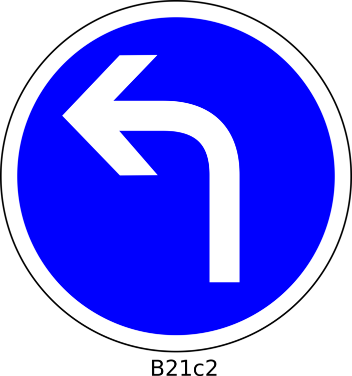Computer Icons Arrow Traffic Sign Symbol Drawing - Left Turn Only (703x750)