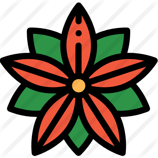 Poinsettia Free Icon - Poinsettia (512x512)