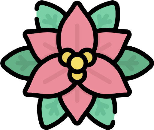 Poinsettia Free Icon - Poinsettia Free Icon (512x512)