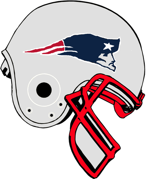 New England Patriots Helmet - Illustration (500x590)