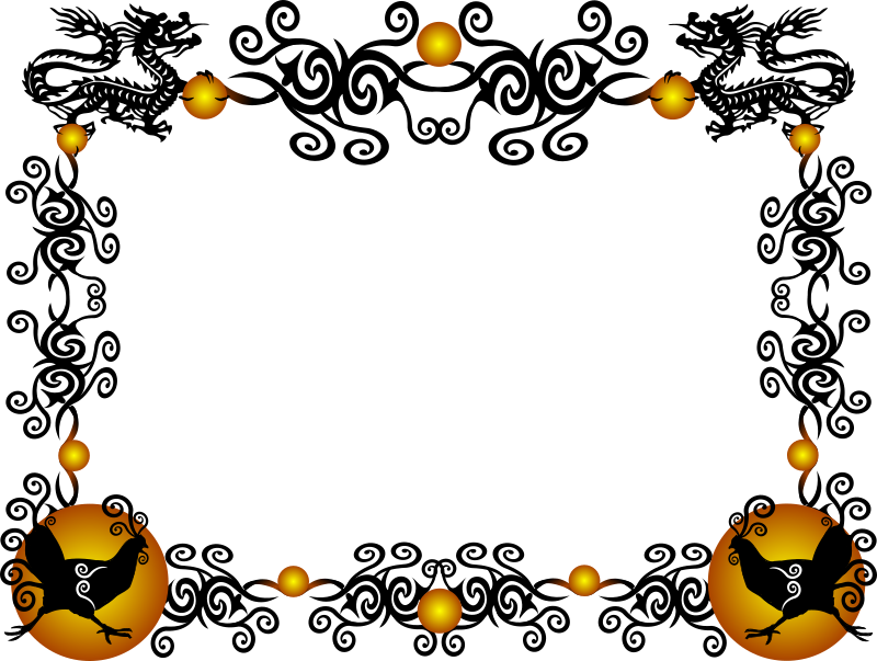 Download Dragon Border Clipart Borders And Frames China - Chinese New Year 2018 Border (800x603)