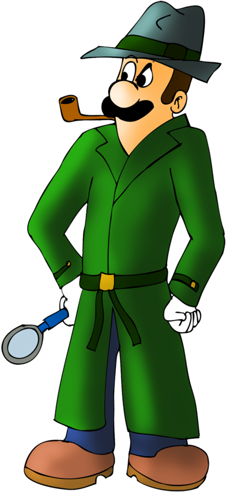 Png Free Library Luigi The By Zefrenchm On Deviantart - Detective Mario (708x1127)