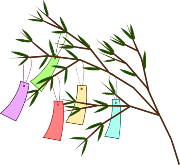 Tanabata Wish Computer Icons Tanzaku Download - Tanabata Clipart (371x340)