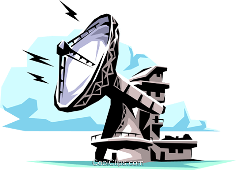 Dish Antenna Royalty Free Vector Clip Art Illustration - Illustration (480x345)