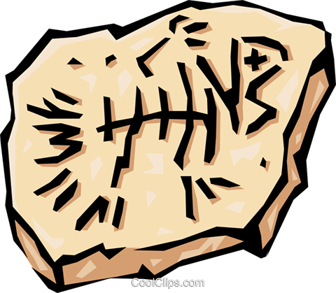 Fossil Royalty Free Vector Clip Art Illustration - Fossil Mold Clipart (480x419)