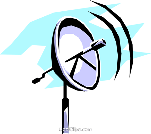 Dish Antenna Royalty Free Vector Clip Art Illustration - Dish Antenna Royalty Free Vector Clip Art Illustration (480x426)