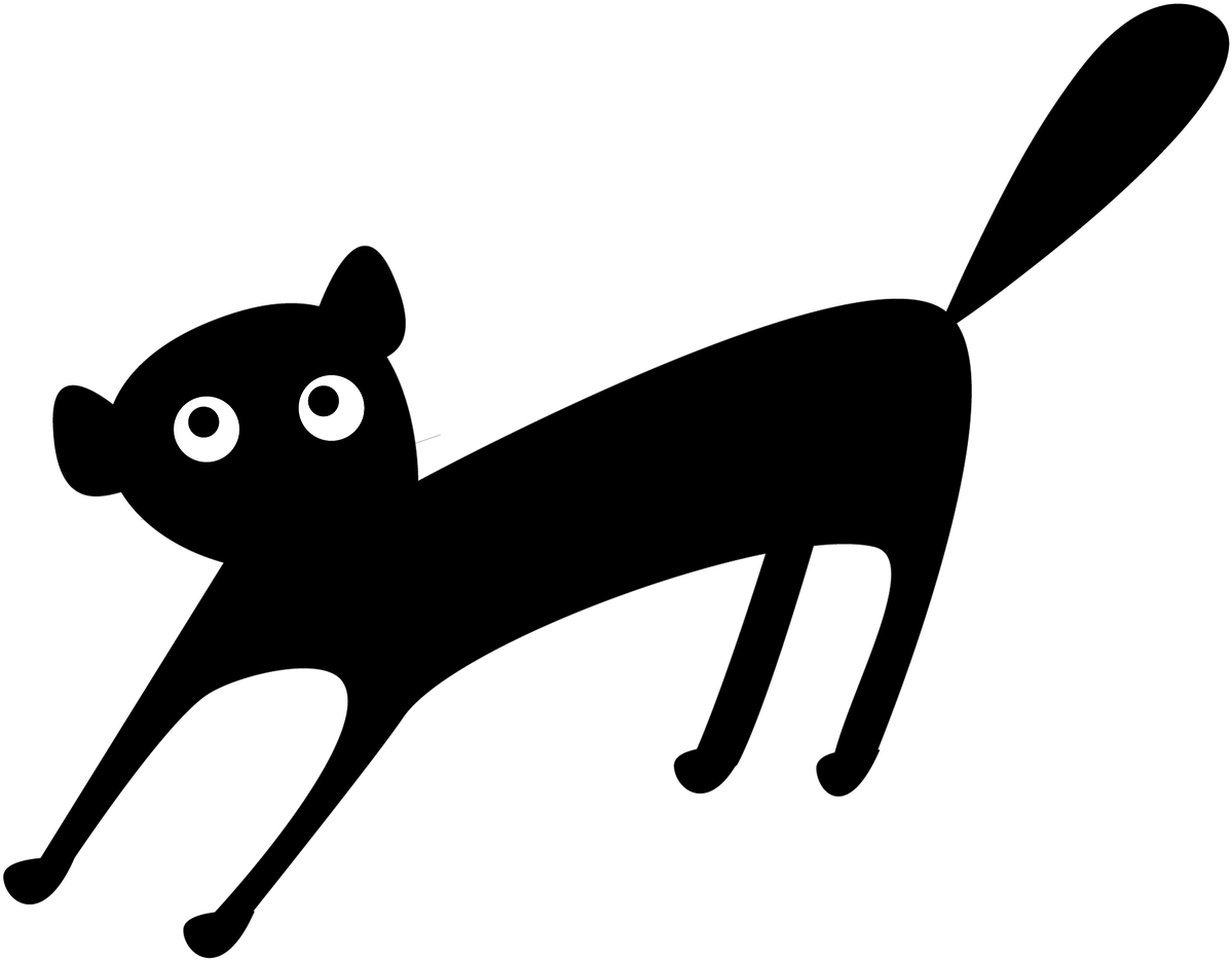 แมว การ์ตูน สี ดำ (1280x984)