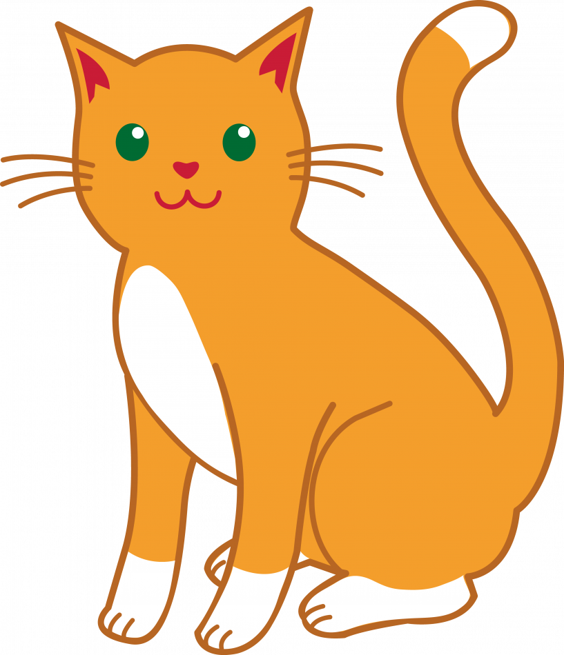 Cat Clip Art Clipart Cat Kitten Clip Art - Orange Cat Clip Art (817x950)