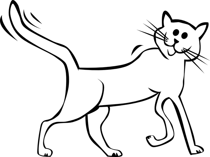 Banner Stock Siewalls Co Clip Art Panda Free Images - Cat Cartoon Black And White (680x509)