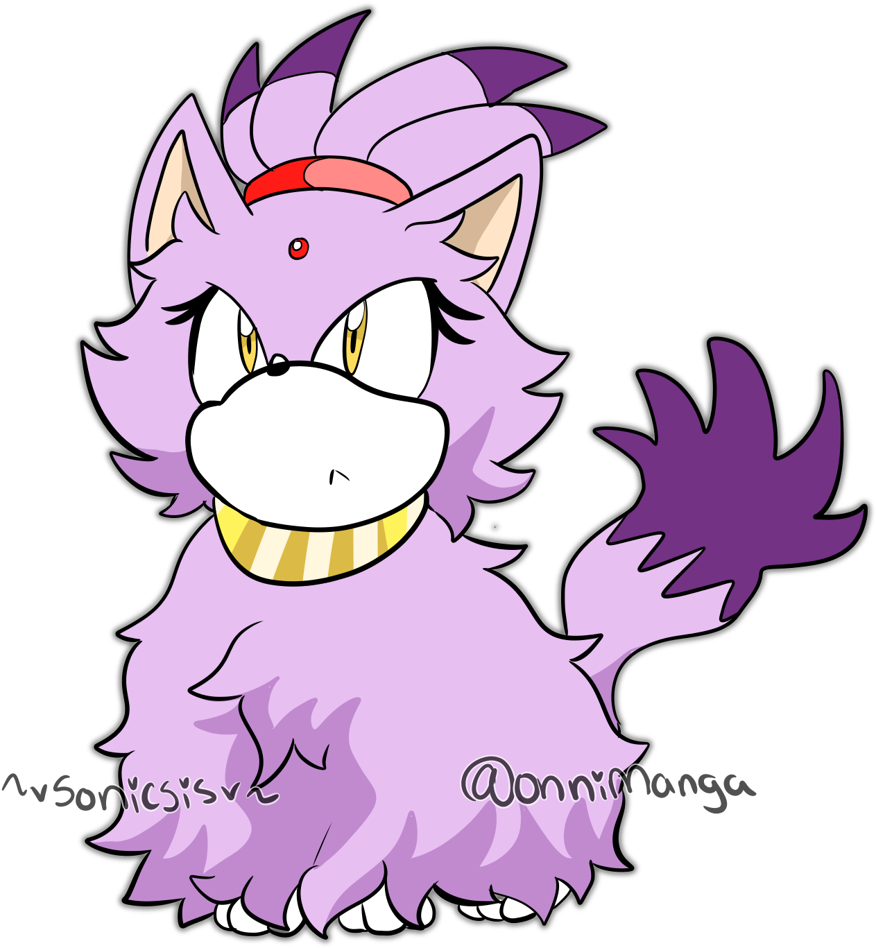 Blaze The Cat Meowing (1500x1500)