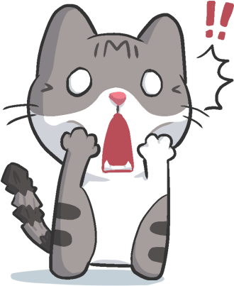 Meow The Tabby Cat Messages Sticker-11 - Sticker Line Shock Png (408x408)