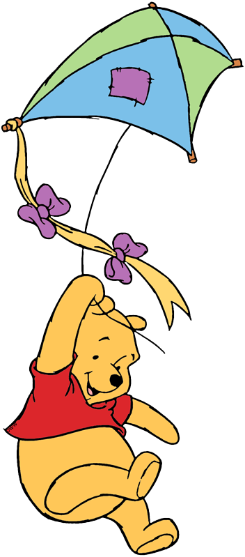 Winnie The Pooh Clipart Flying - Winnie-the-pooh (352x799)