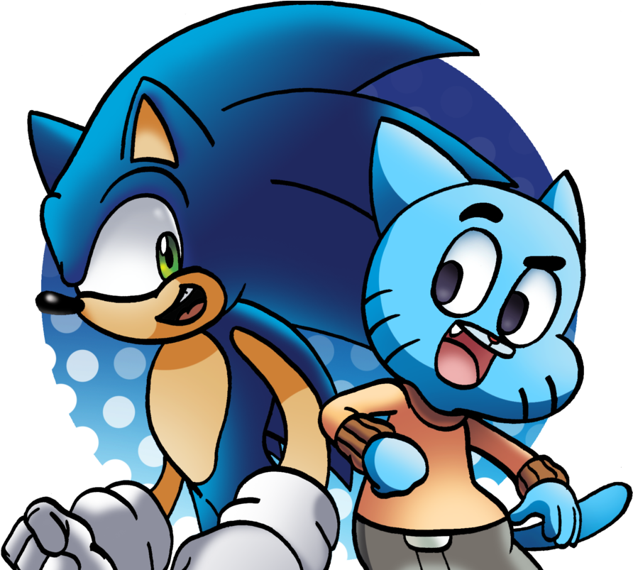More Like Yin Yang Mark - Gumball Y Sonic (900x802)