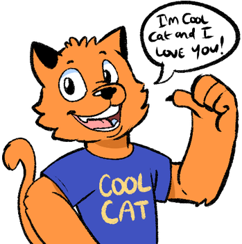 Bobcat Clipart Cool Cat - Cool Cat Loves You (385x350)