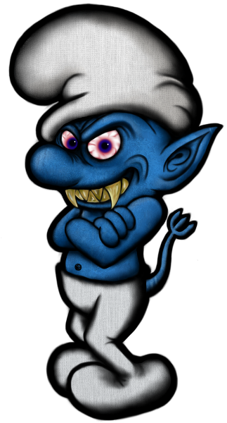 Evil Smurf 2 By Craftofboredom - Evil Smurf (323x600)