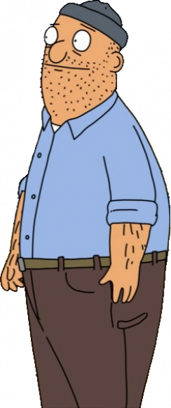 Man Eating Burgers - Bobs Burgers Characters Mort (250x594)