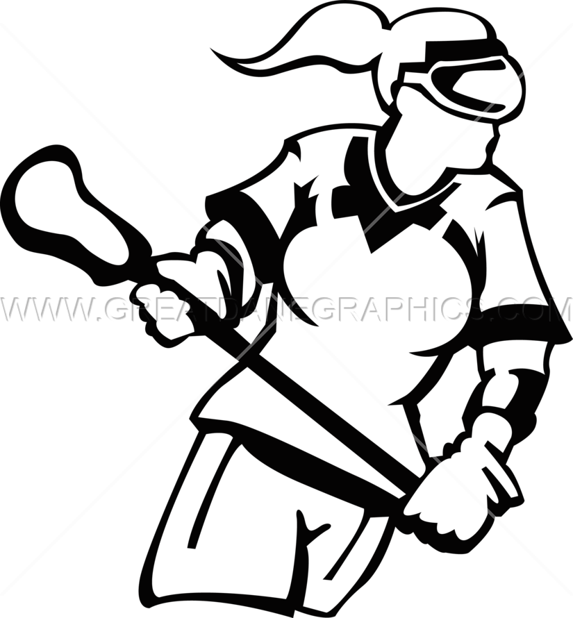 Grim Reaper Clipart Hockey - Female Lacrosse Player Clipart (825x890)