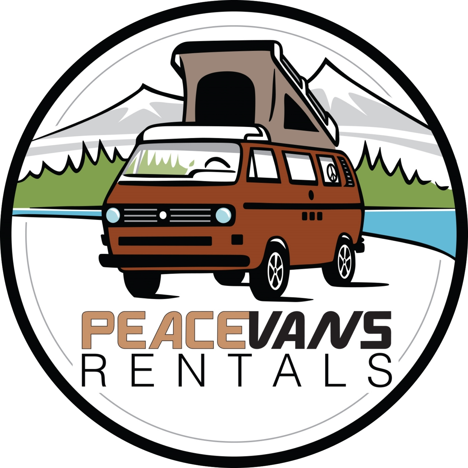 Vw Camper Van Rental - Vw Vanagon Camper Vector (1500x1500)