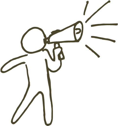 Our Team Speaks At Conferences And Industry Meetings - Megaphone Drawing (626x567)