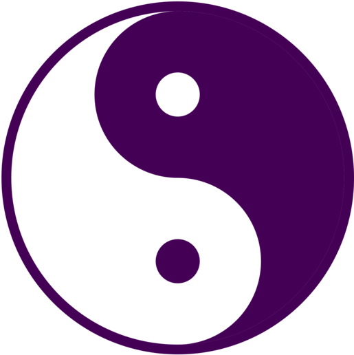 Yin And Yang Violet Purple Symbol Download - Purple Yin Yang (530x750)