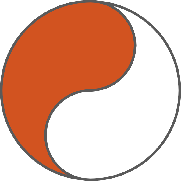 Orange And White Yin Yang (594x595)