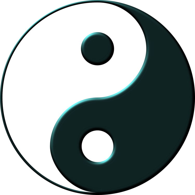 Drawing Yin And Yang Graphic Arts Black And White Computer - Yin Yang Logo Vector (750x750)