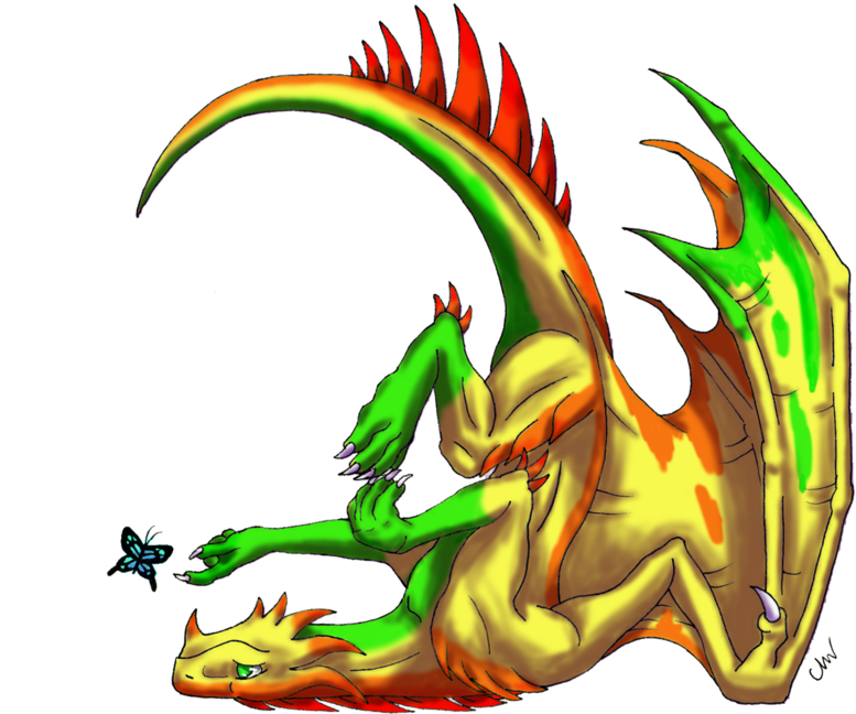 Mango Dragon - Illustration (900x769)