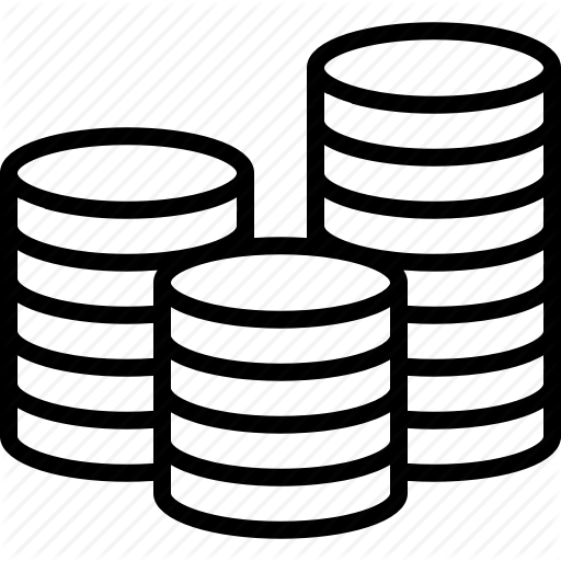 Coin Clipart Pile Coin - Coin Stack Icon Png (512x512)