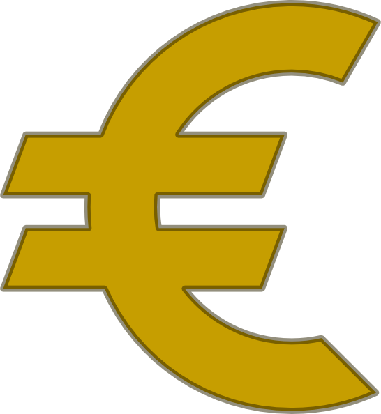 Euro Clipart 1 Euro Coin Clip Art - Euro Clipart (546x594)