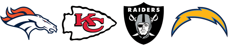 Oakland Raiders - Afc West Logo Png (800x200)