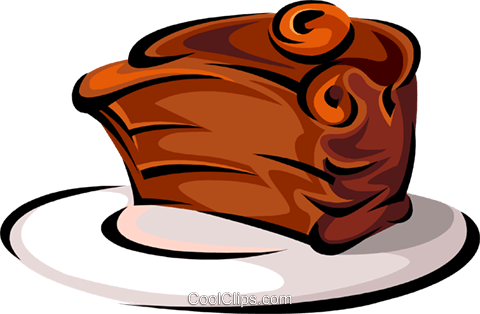 Chocolate Cake Royalty Free Vector Clip Art Illustration - Pastel (480x314)