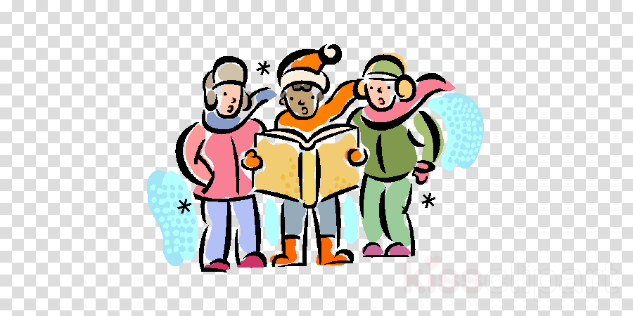 Carolers Clipart Christmas Carol Clip Art - Spa Clip Art Black And White (900x450)