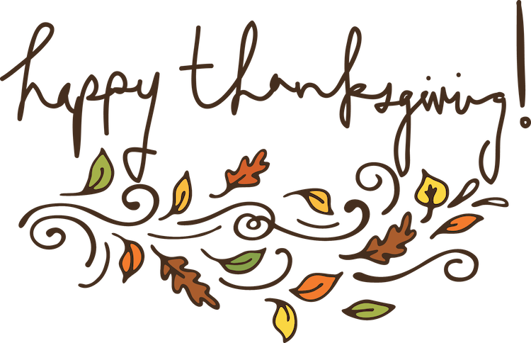 I Want To Thank All My Family, Friends, Fellow Bloggers, - Happy Thanksgiving Typography Png (750x484)