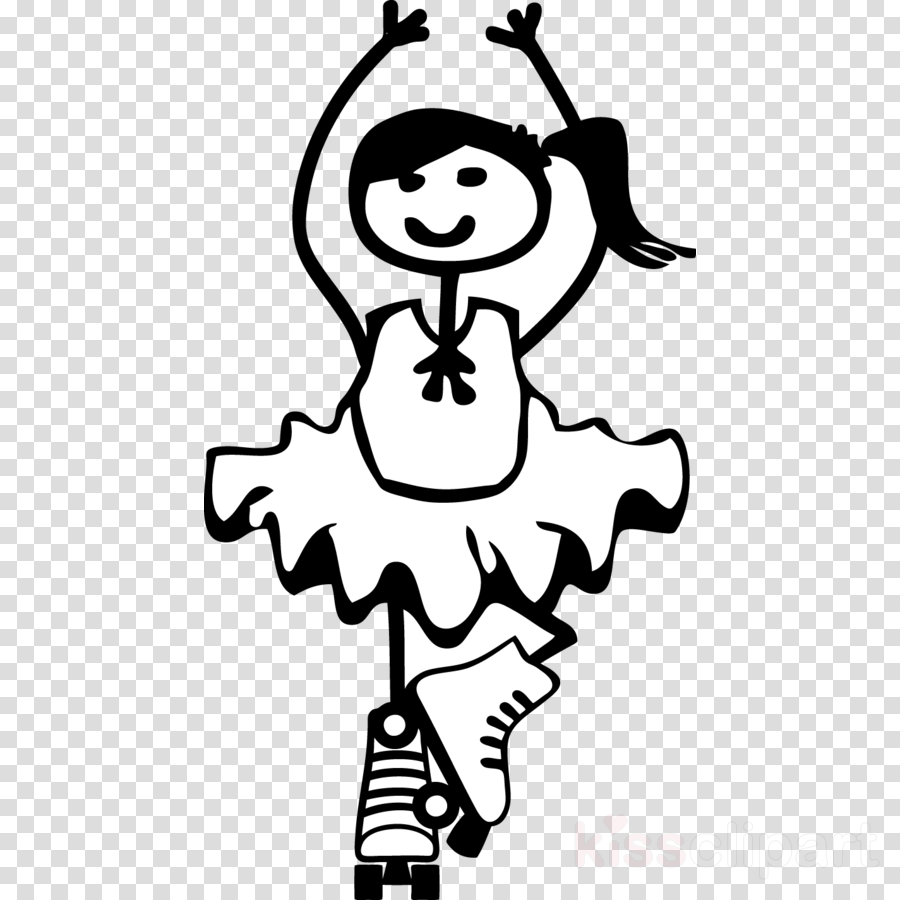Download Stick Figure Roller Skating Clipart Black - Desenho De Patins Png (900x900)