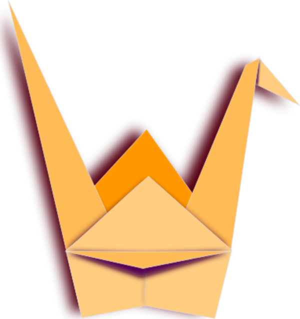 Origami Crane Clip Art N17 - Origami Gif Paper Crane (600x638)