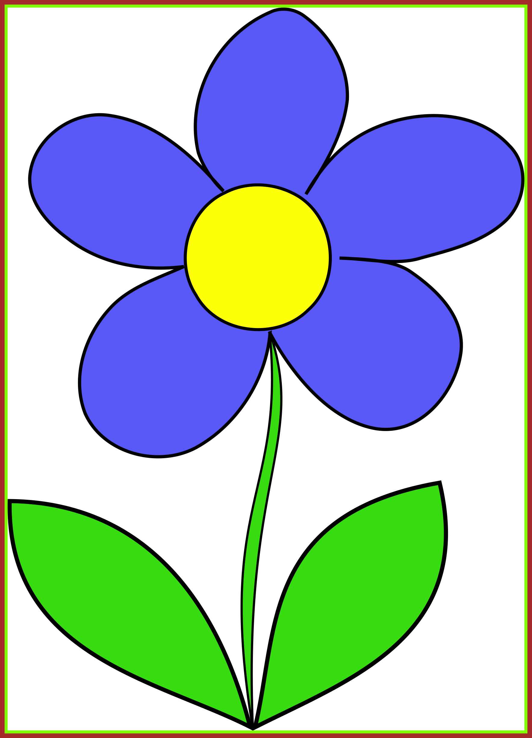 Appealing Simple Pict Of Easy Trend And - Flowers Clipart (1767x2450)