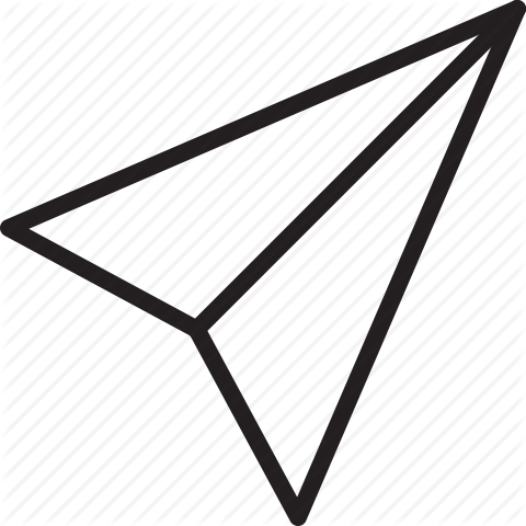 Download Paper Plane Icon Line Clipart Airplane Paper - Sent Png (480x480)