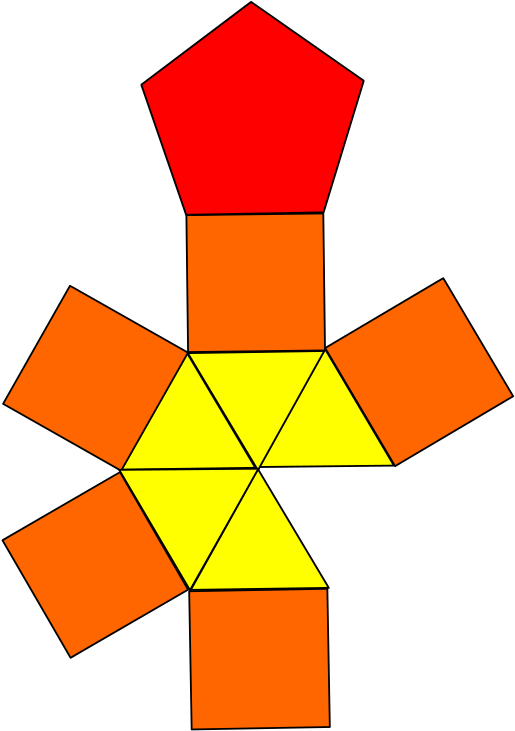 Net - Pentagonal Pyramid (560x792)