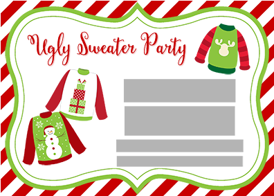 Error Message - Ugly Sweater Party Invitation (400x400)