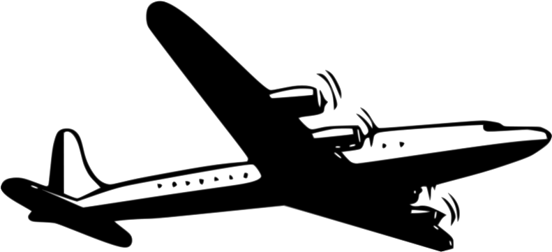 Free Propellor Airliner - Avion Clipart (800x370)