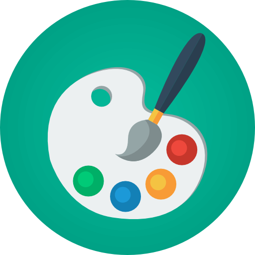 Party Activities, Game Zones & Thematic Photo Booths - Color Palette Flat Icon (512x512)