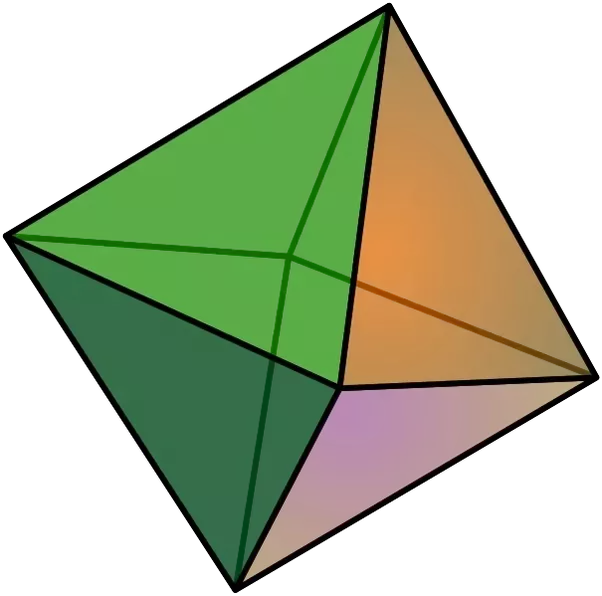 Pyramid Clipart Rectangle - Polyhedron With 6 Triangular Faces (602x596)