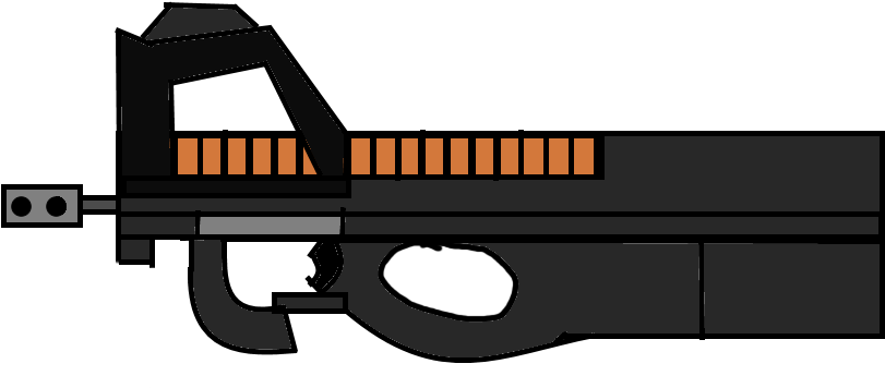 Walfas Custom Prop Fn - P90 Clip Art (821x369)