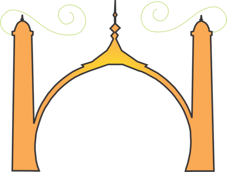 Mosque Islamic Architecture Image File Formats - Masjid Arch Png (449x340)